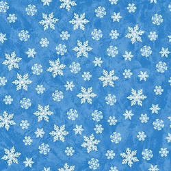 Blue - Tossed Snowflakes